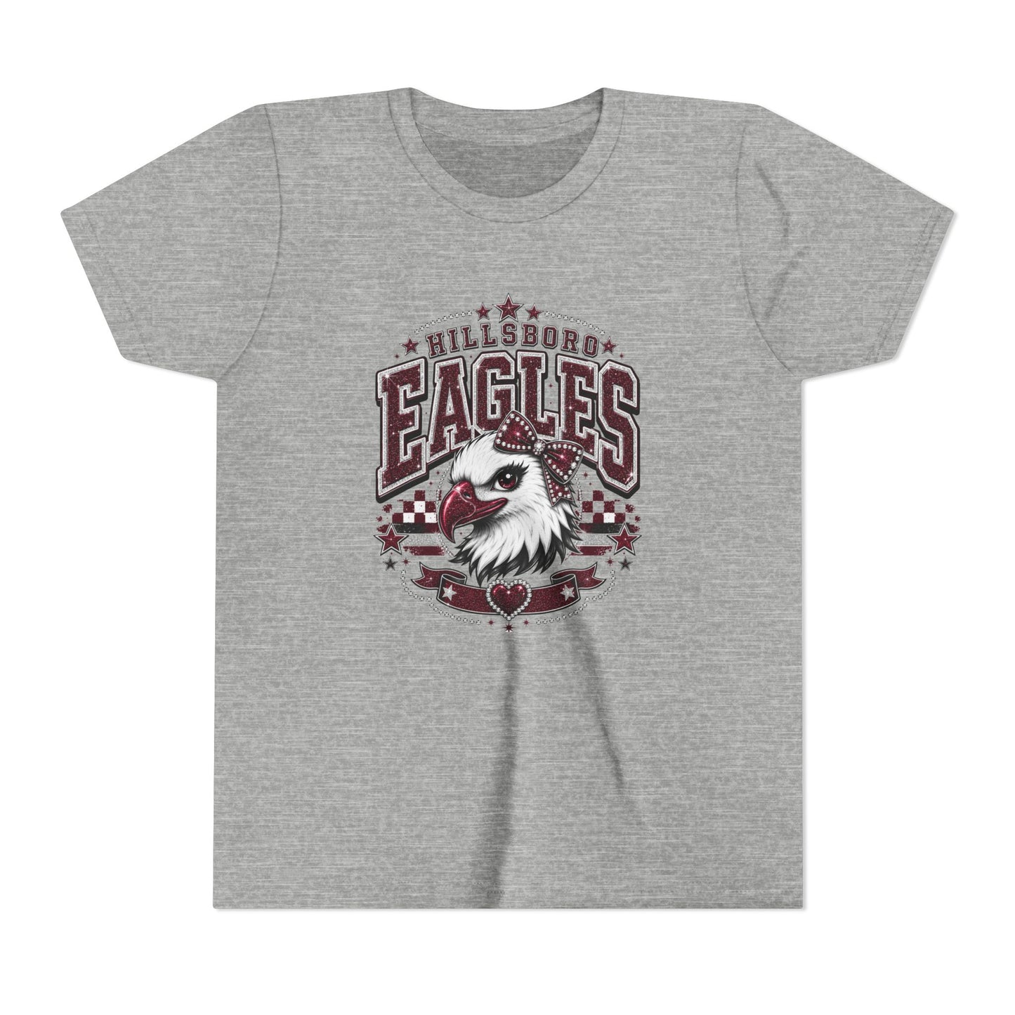 Hillsboro Eagles Vintage Mascot Graphic Youth T-Shirt
