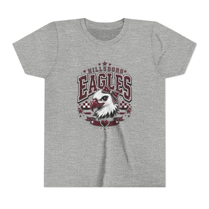 Hillsboro Eagles Vintage Mascot Graphic Youth T-Shirt