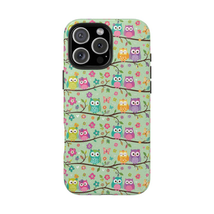 Cute Owl Pattern Tough Phone Case