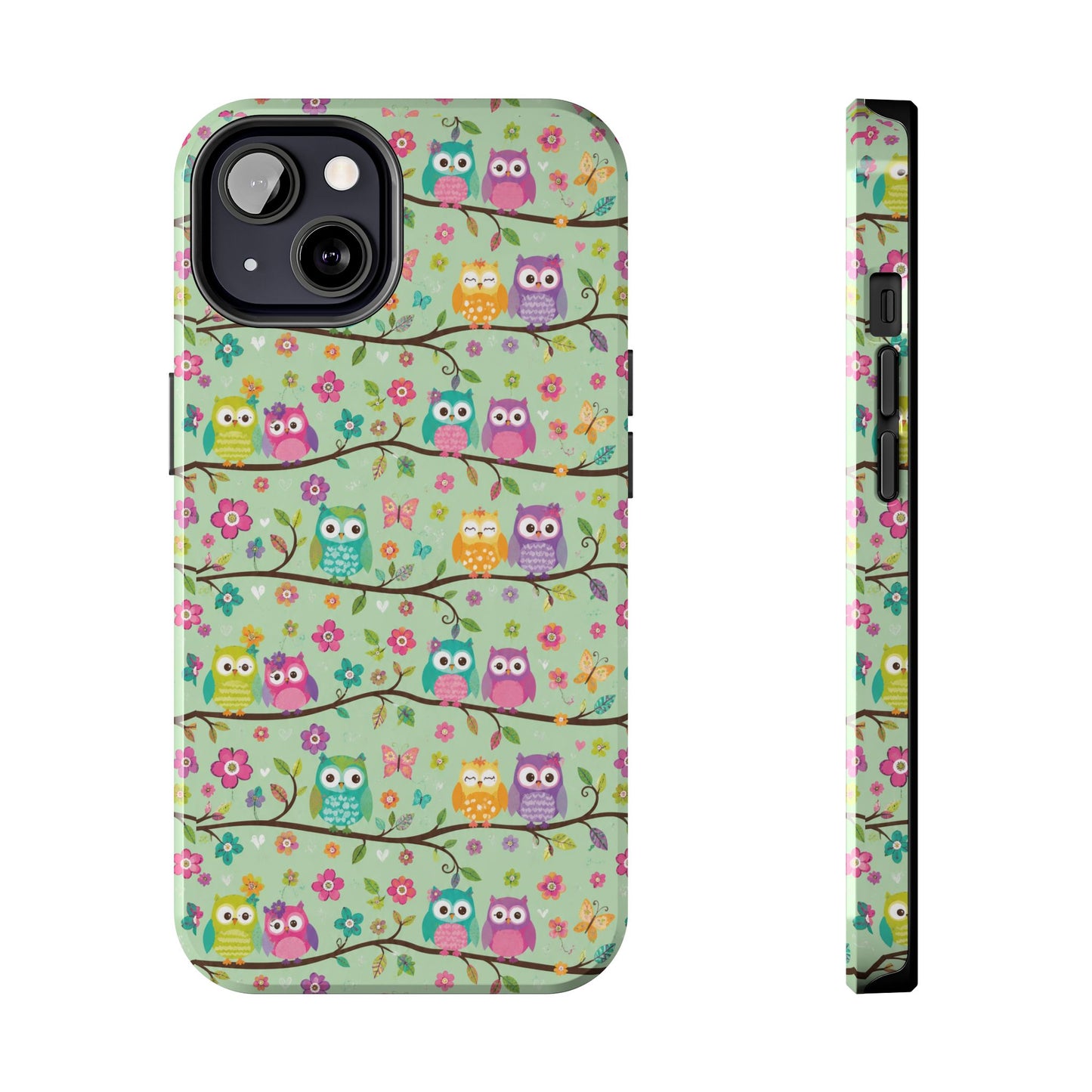 Cute Owl Pattern Tough Phone Case