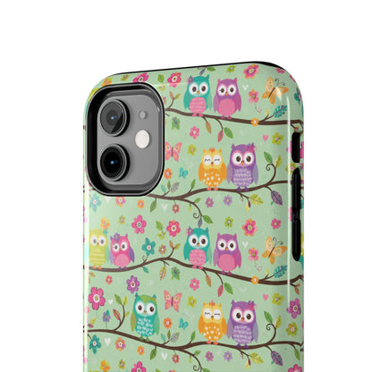 Cute Owl Pattern Tough Phone Case