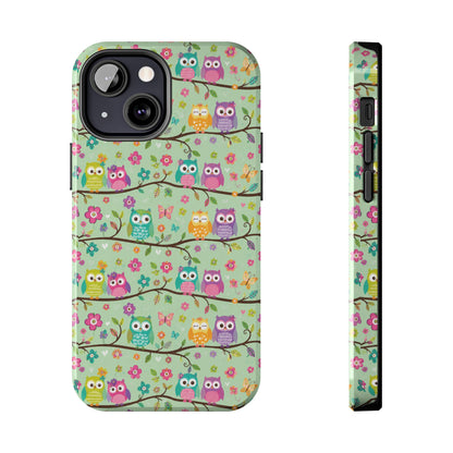 Cute Owl Pattern Tough Phone Case