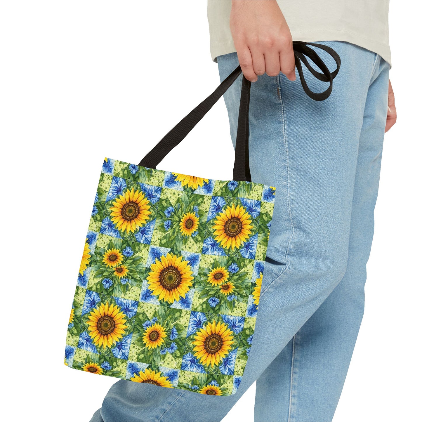 Sunflower Patchwork Tote Bag