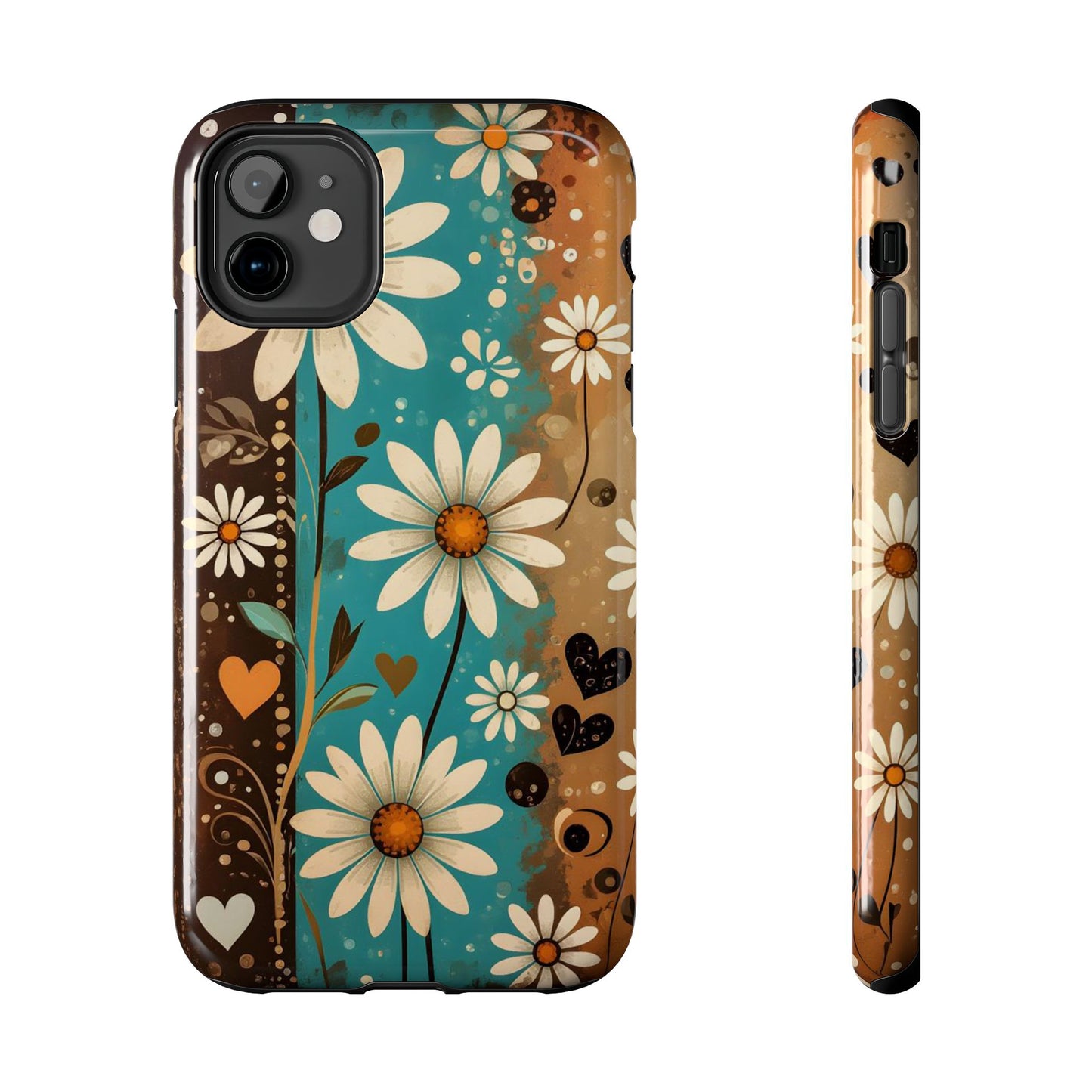 Vintage Daisy Floral Design Tough Phone Case