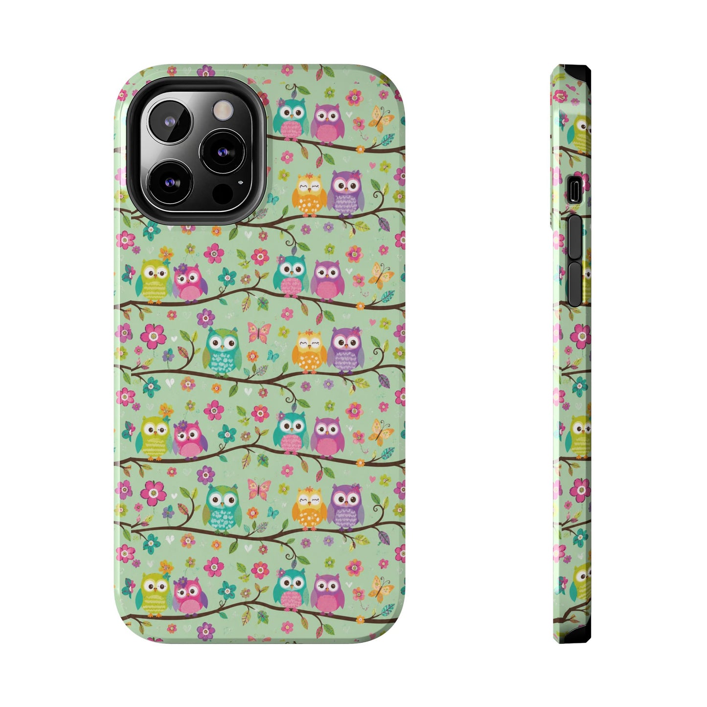 Cute Owl Pattern Tough Phone Case