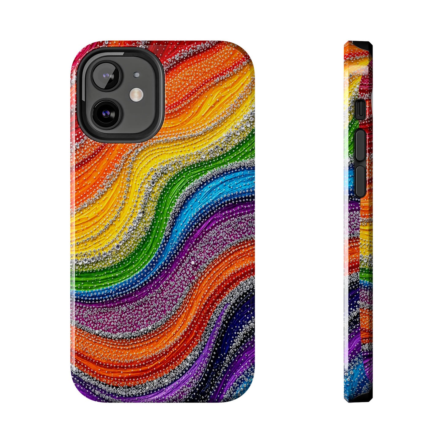 Rainbow Wave Tough Phone Case