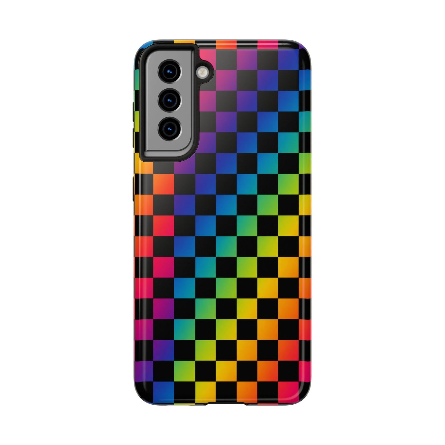 Rainbow Checkerboard Tough Phone Case