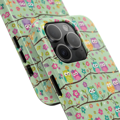 Cute Owl Pattern Tough Phone Case