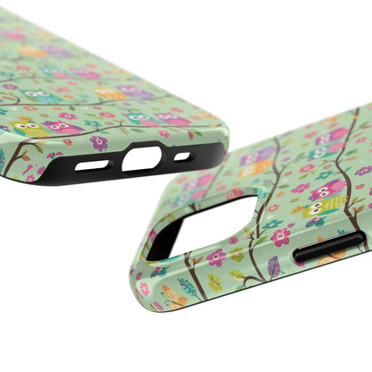 Cute Owl Pattern Tough Phone Case