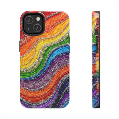 Rainbow Wave Tough Phone Case