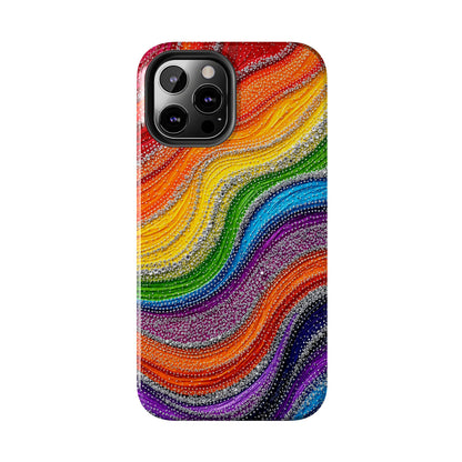 Rainbow Wave Tough Phone Case