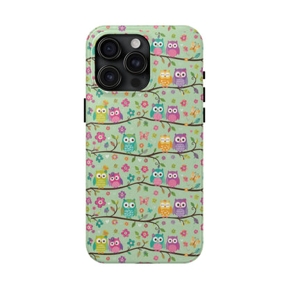 Cute Owl Pattern Tough Phone Case