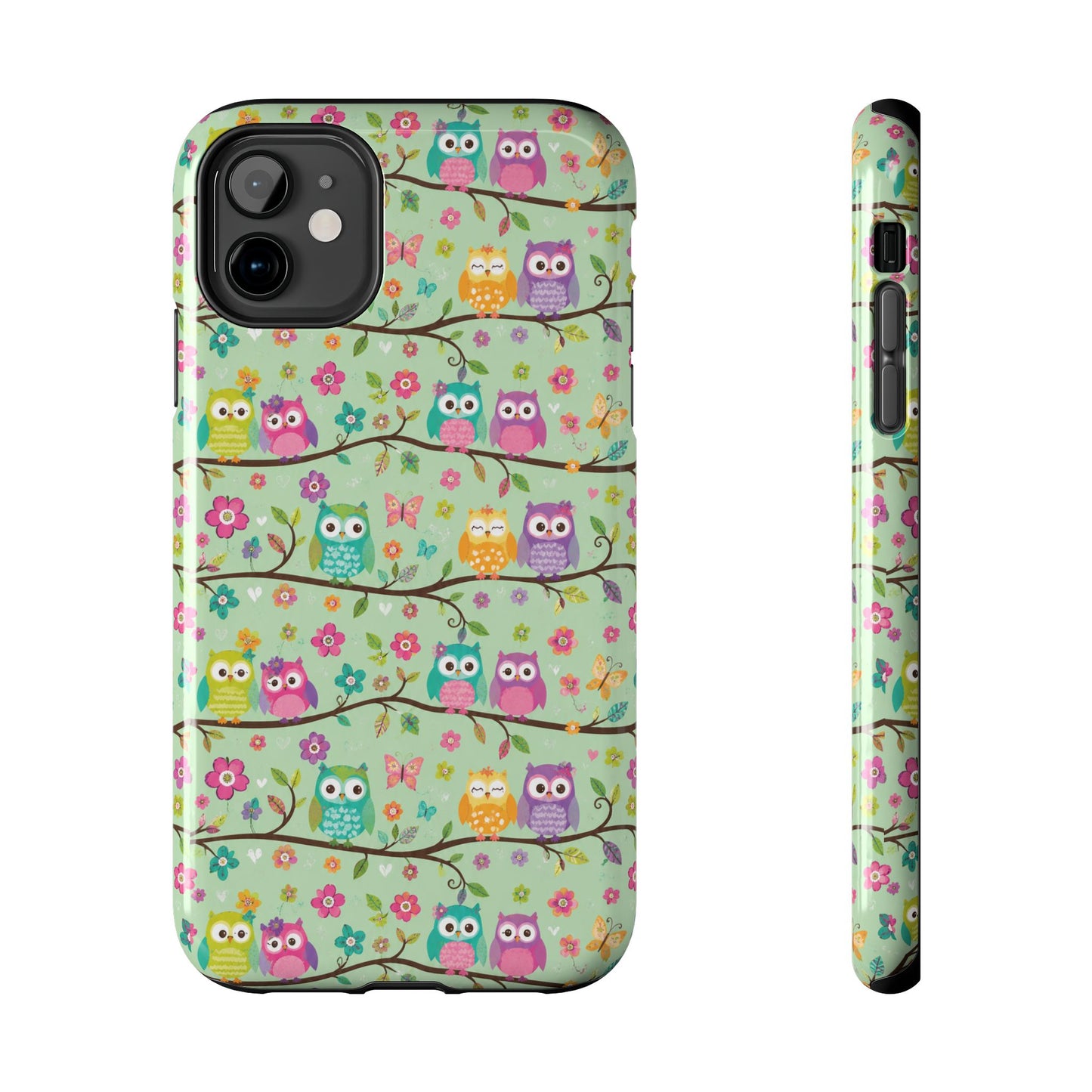 Cute Owl Pattern Tough Phone Case