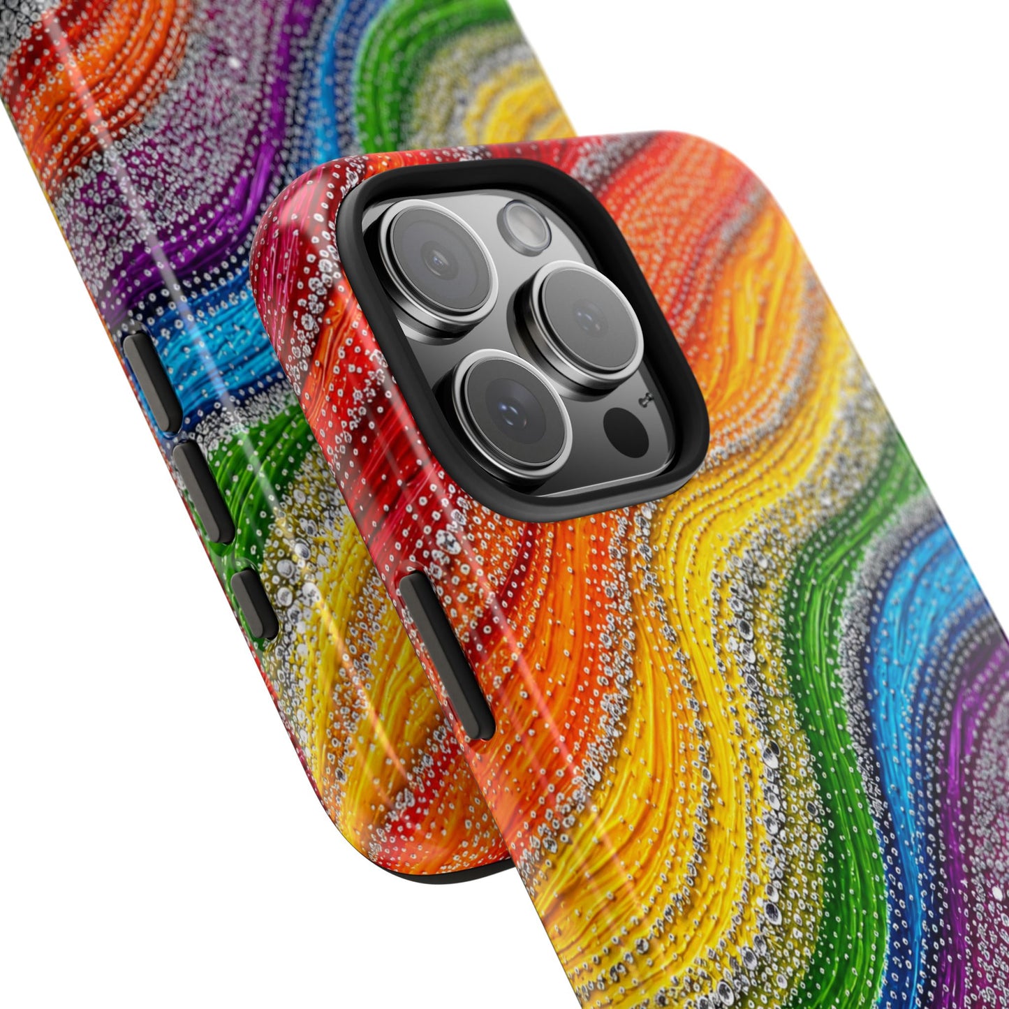 Rainbow Wave Tough Phone Case
