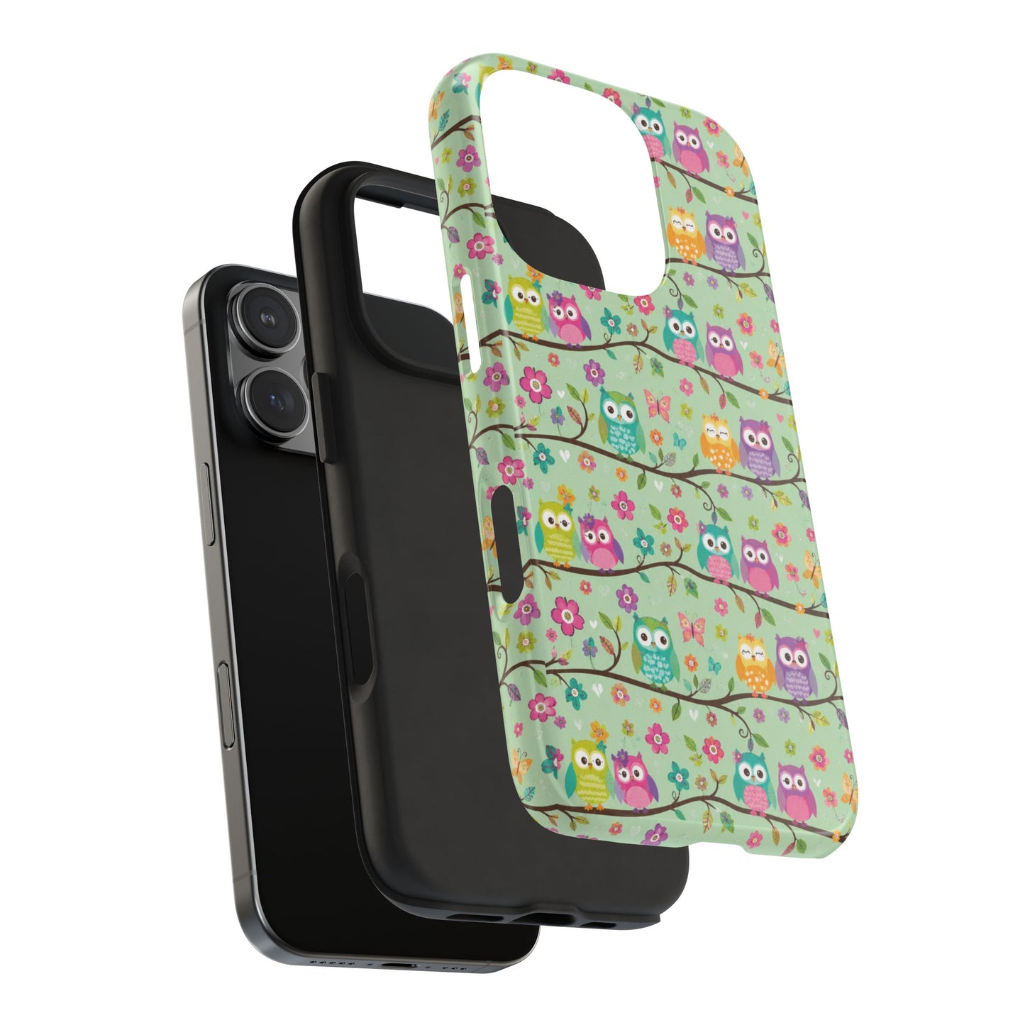 Cute Owl Pattern Tough Phone Case