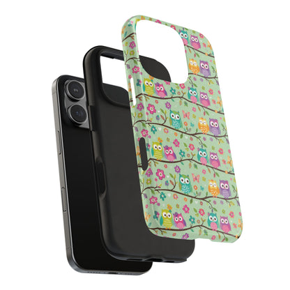 Cute Owl Pattern Tough Phone Case