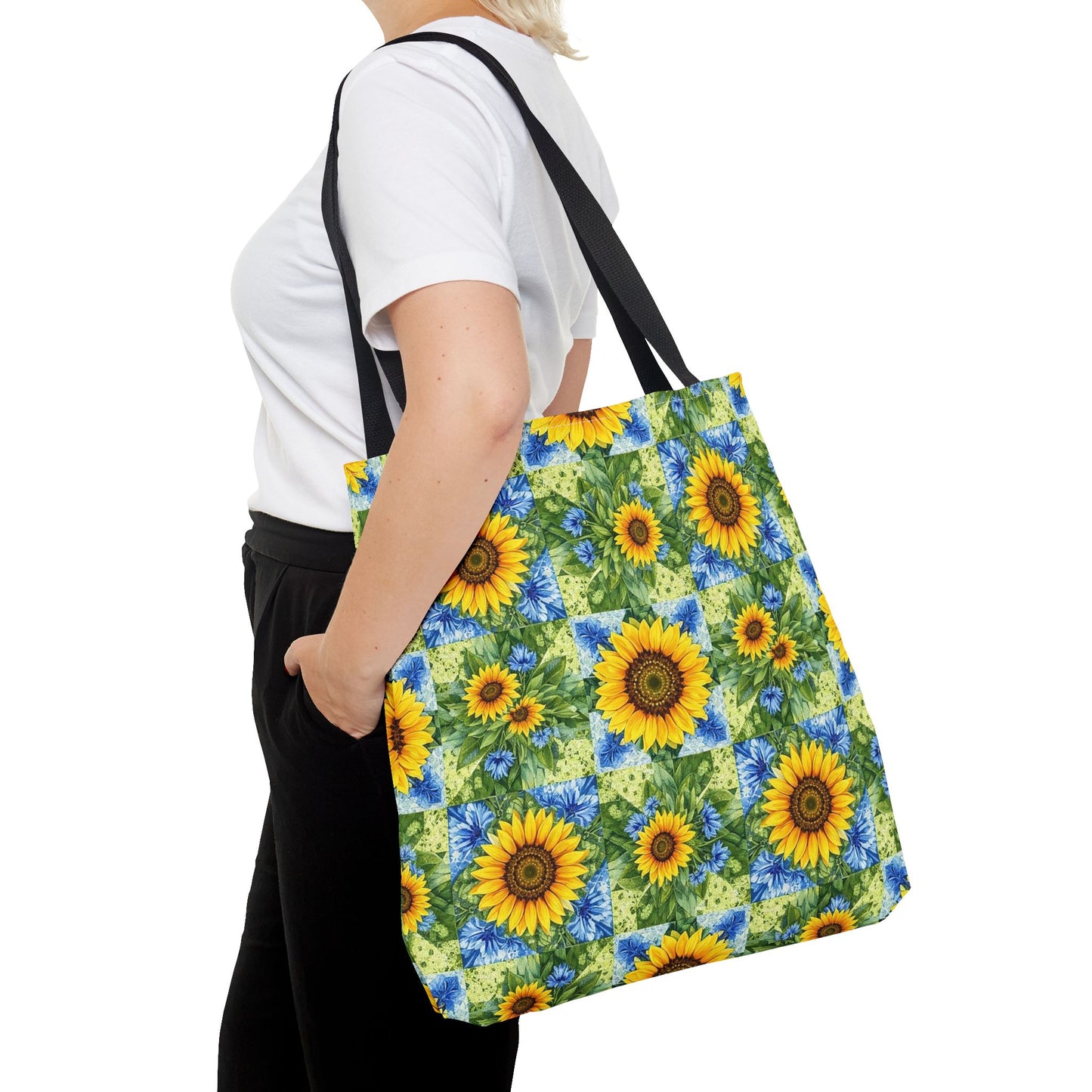 Sunflower Patchwork Tote Bag