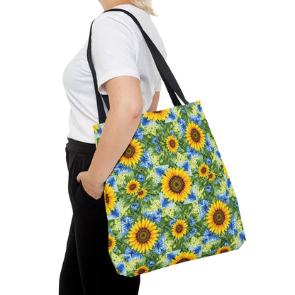 Sunflower Patchwork Tote Bag