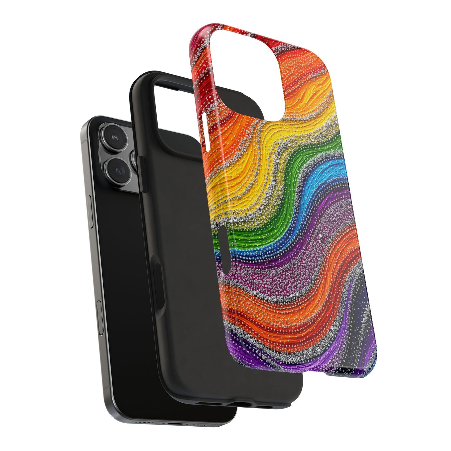 Rainbow Wave Tough Phone Case