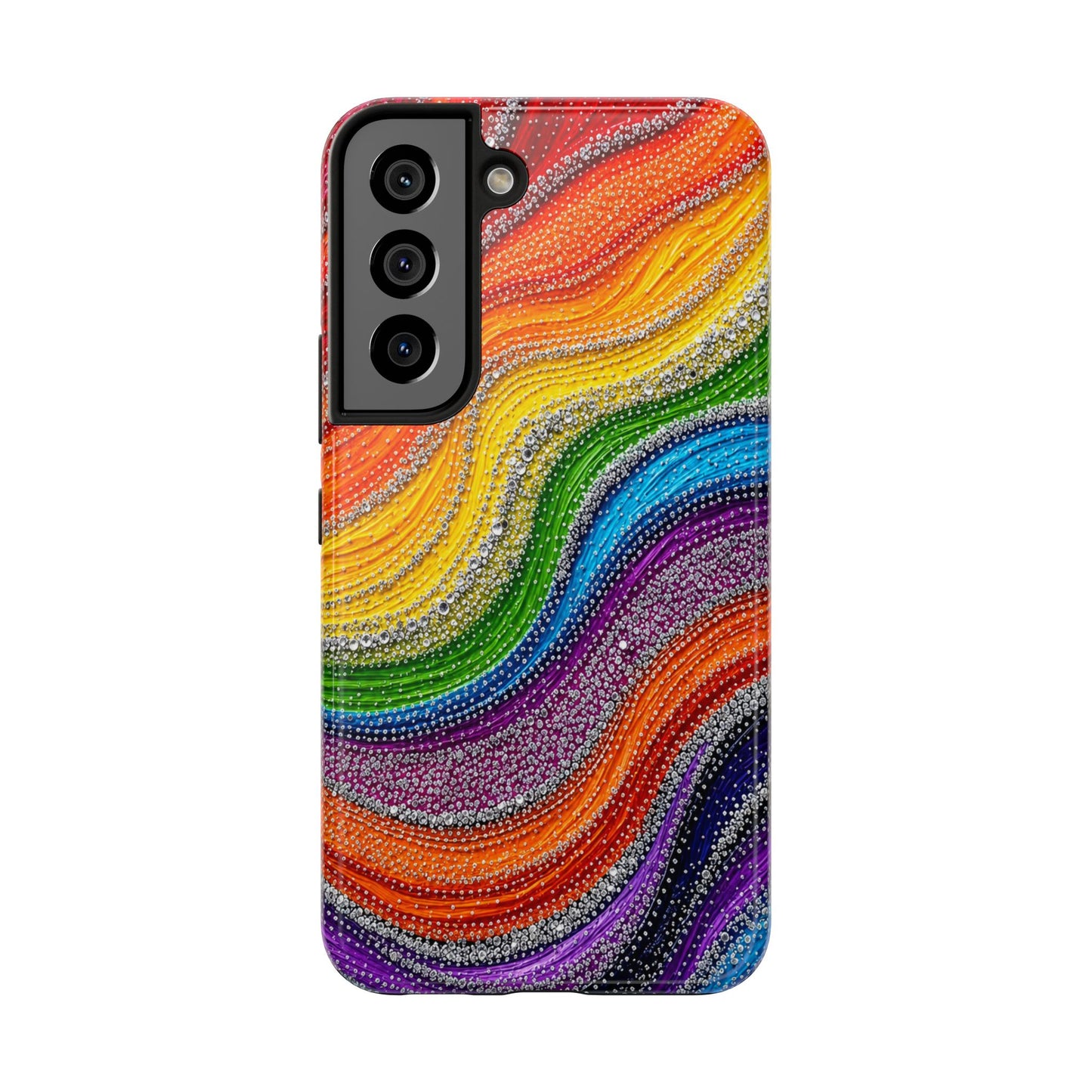 Rainbow Wave Tough Phone Case