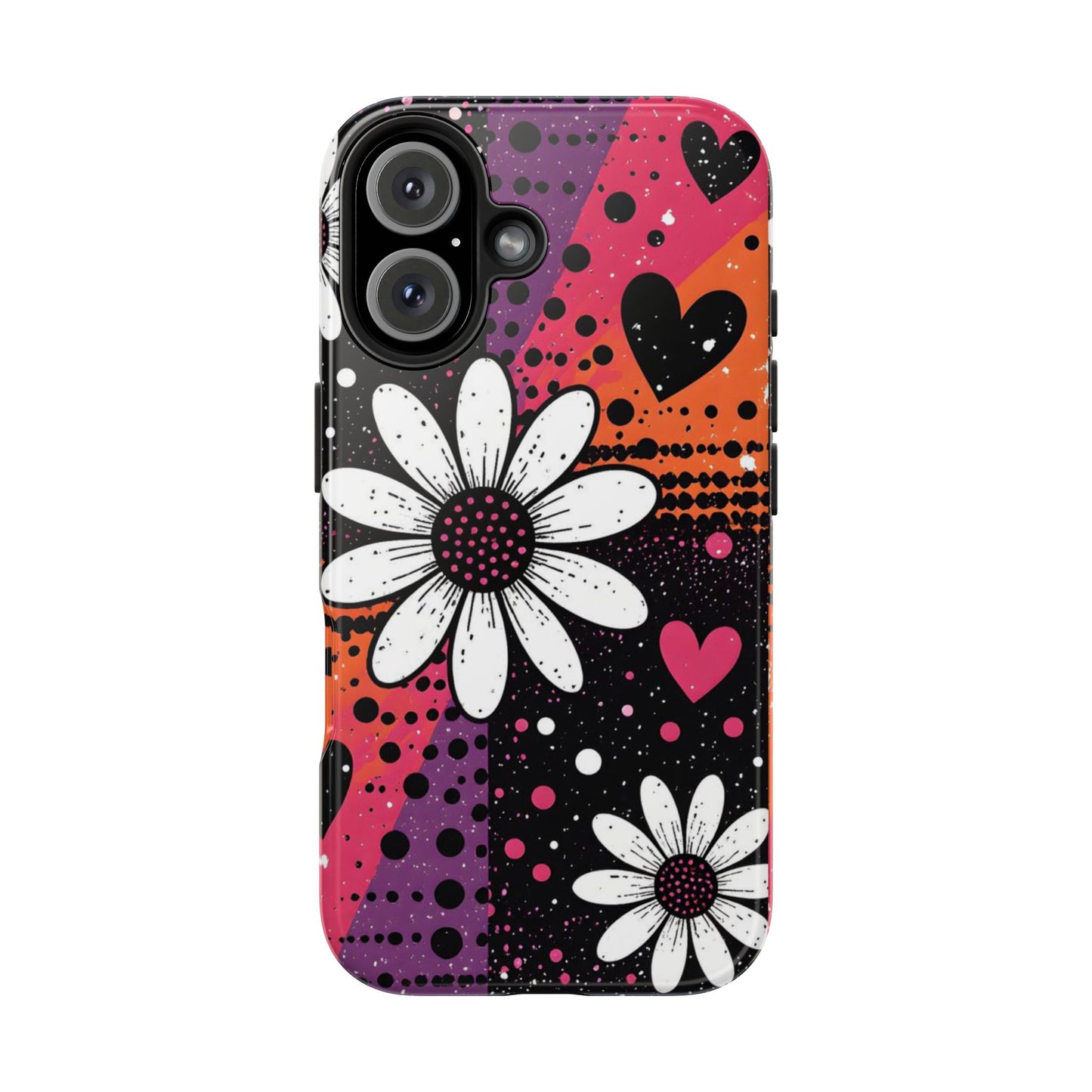 Retro Daisy Hearts Tough Phone Case
