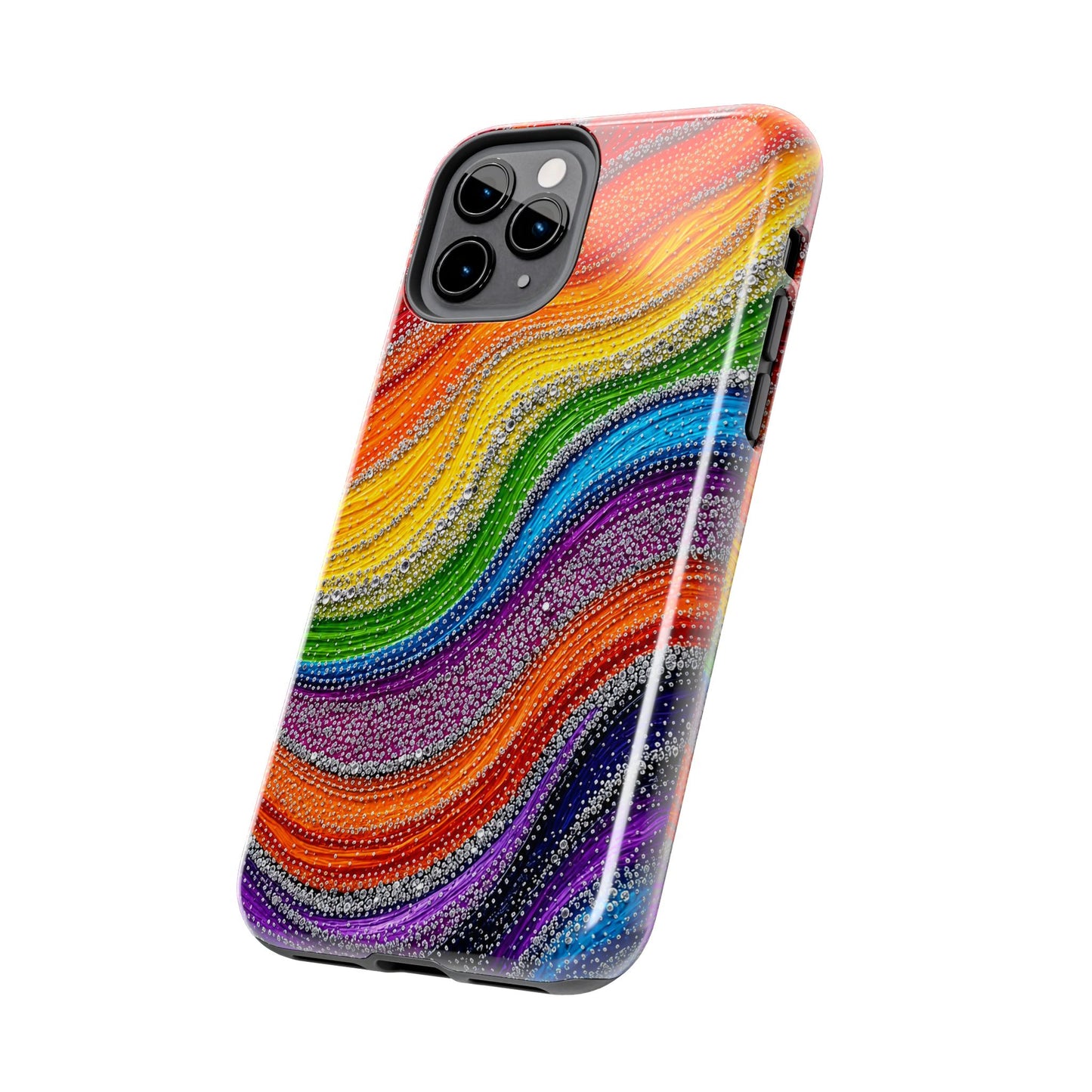 Rainbow Wave Tough Phone Case
