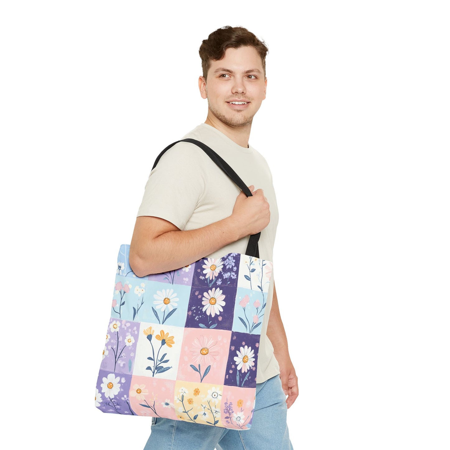Daisy Patchwork Tote Bag