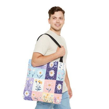 Daisy Patchwork Tote Bag