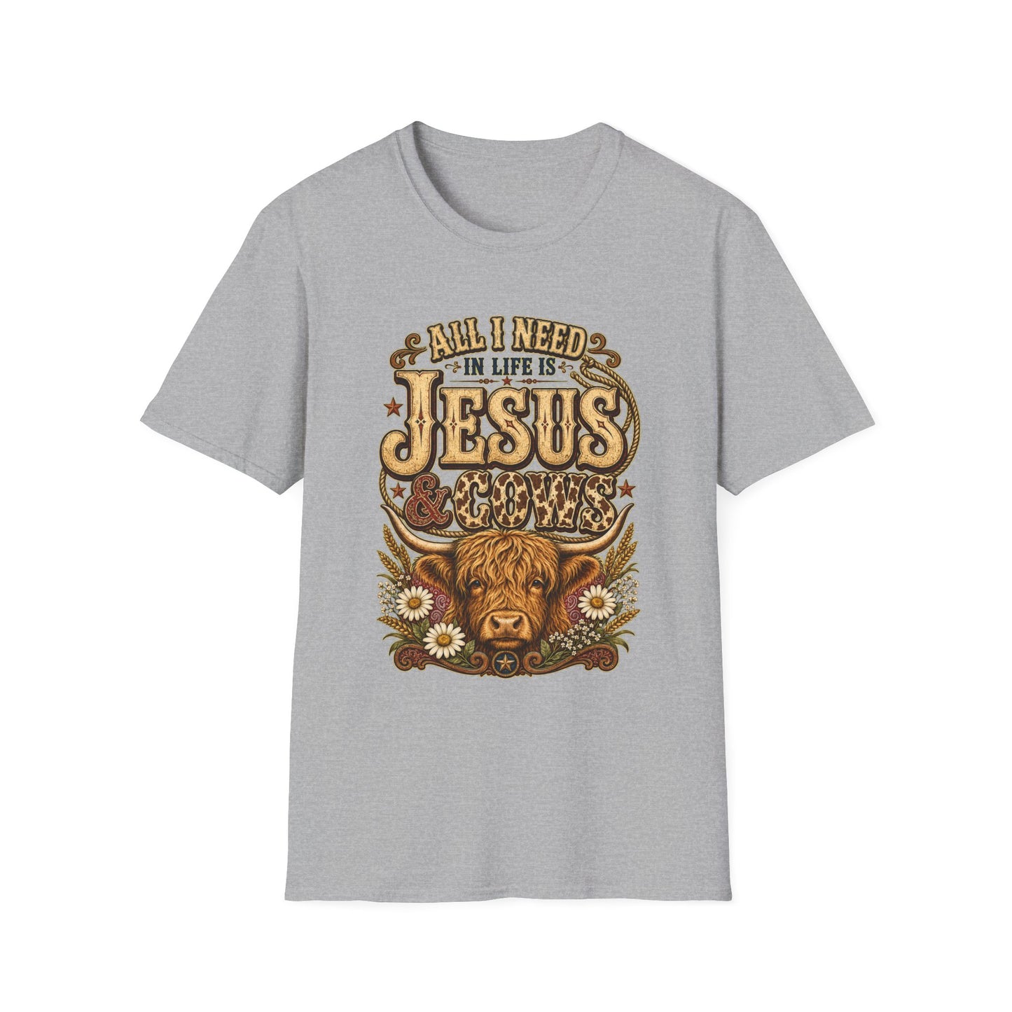 "All I Need in Life Is Jesus" Vintage Western Tee