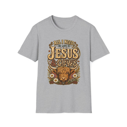 "All I Need in Life Is Jesus" Vintage Western Tee