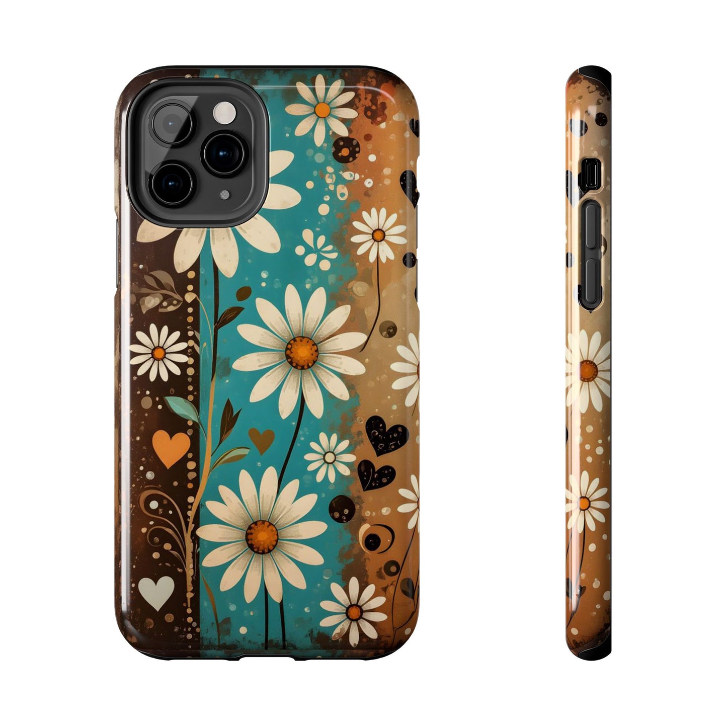 Vintage Daisy Floral Design Tough Phone Case