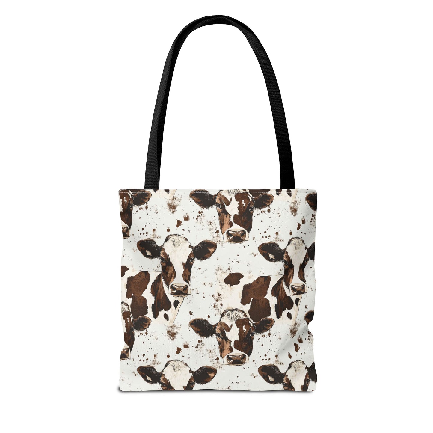 Cow Face Print Tote Bag