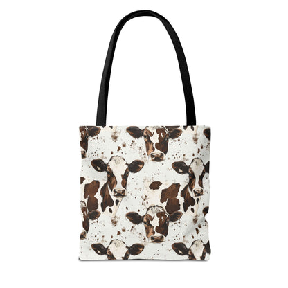 Cow Face Print Tote Bag