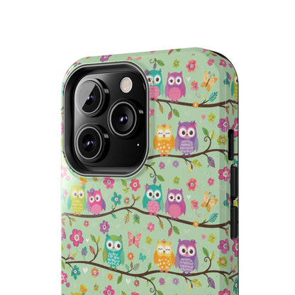 Cute Owl Pattern Tough Phone Case