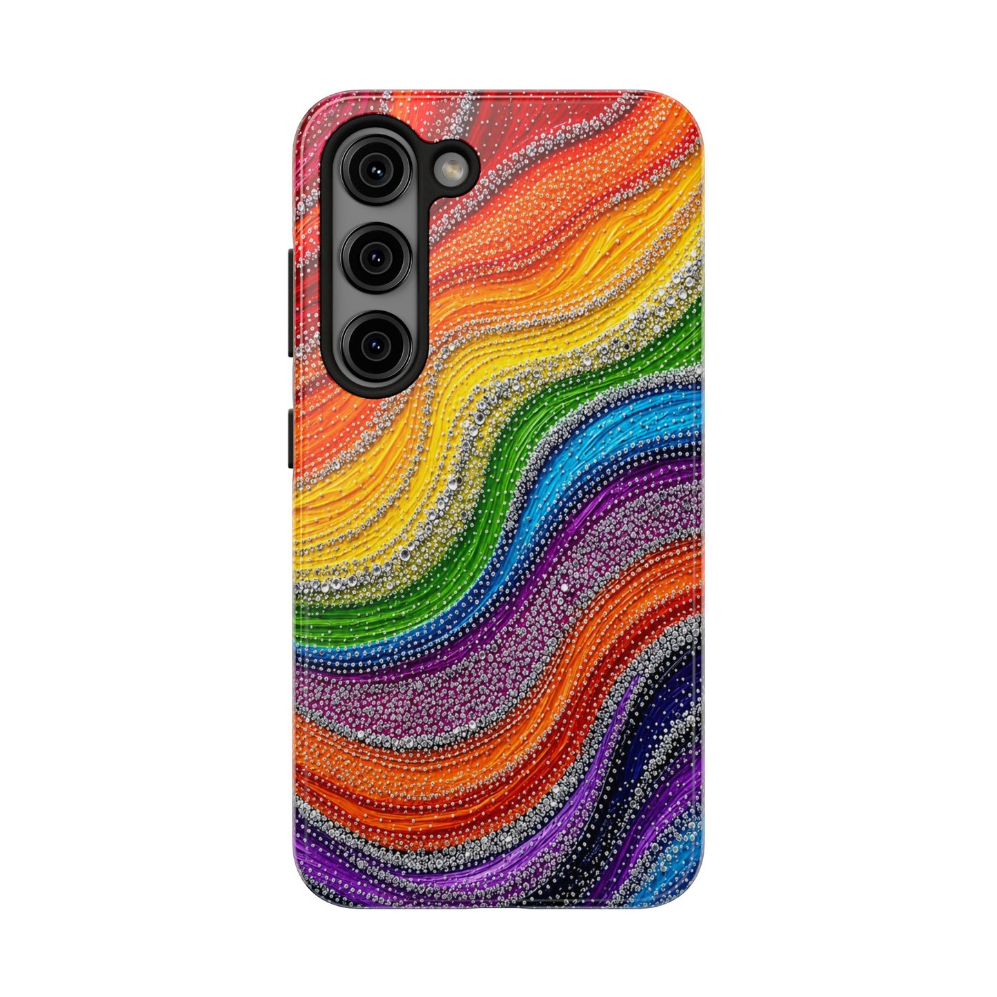 Rainbow Wave Tough Phone Case