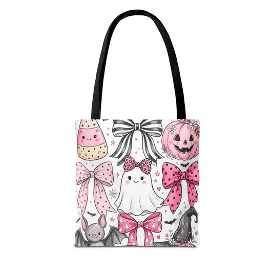 Halloween Pink Ghost Tote Bag