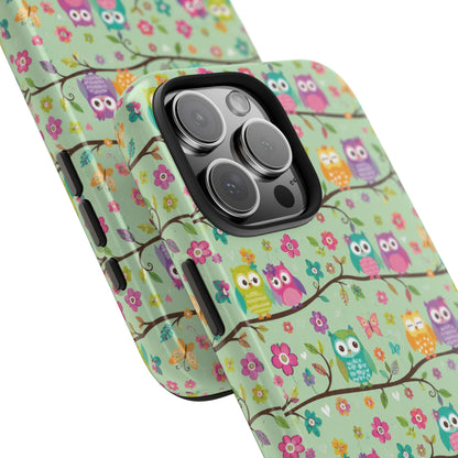 Cute Owl Pattern Tough Phone Case