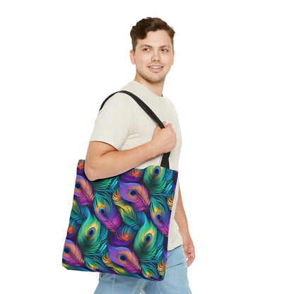 Peacock Feather Pattern Tote Bag