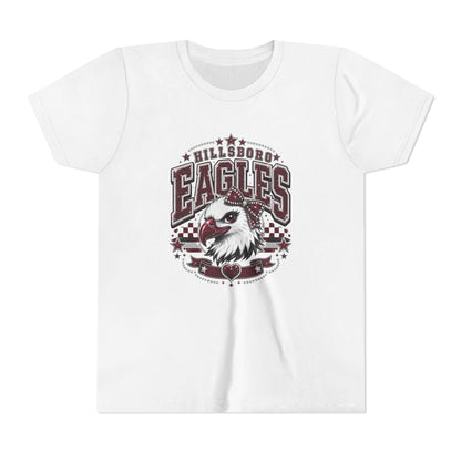Hillsboro Eagles Vintage Mascot Graphic Youth T-Shirt