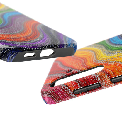 Rainbow Wave Tough Phone Case