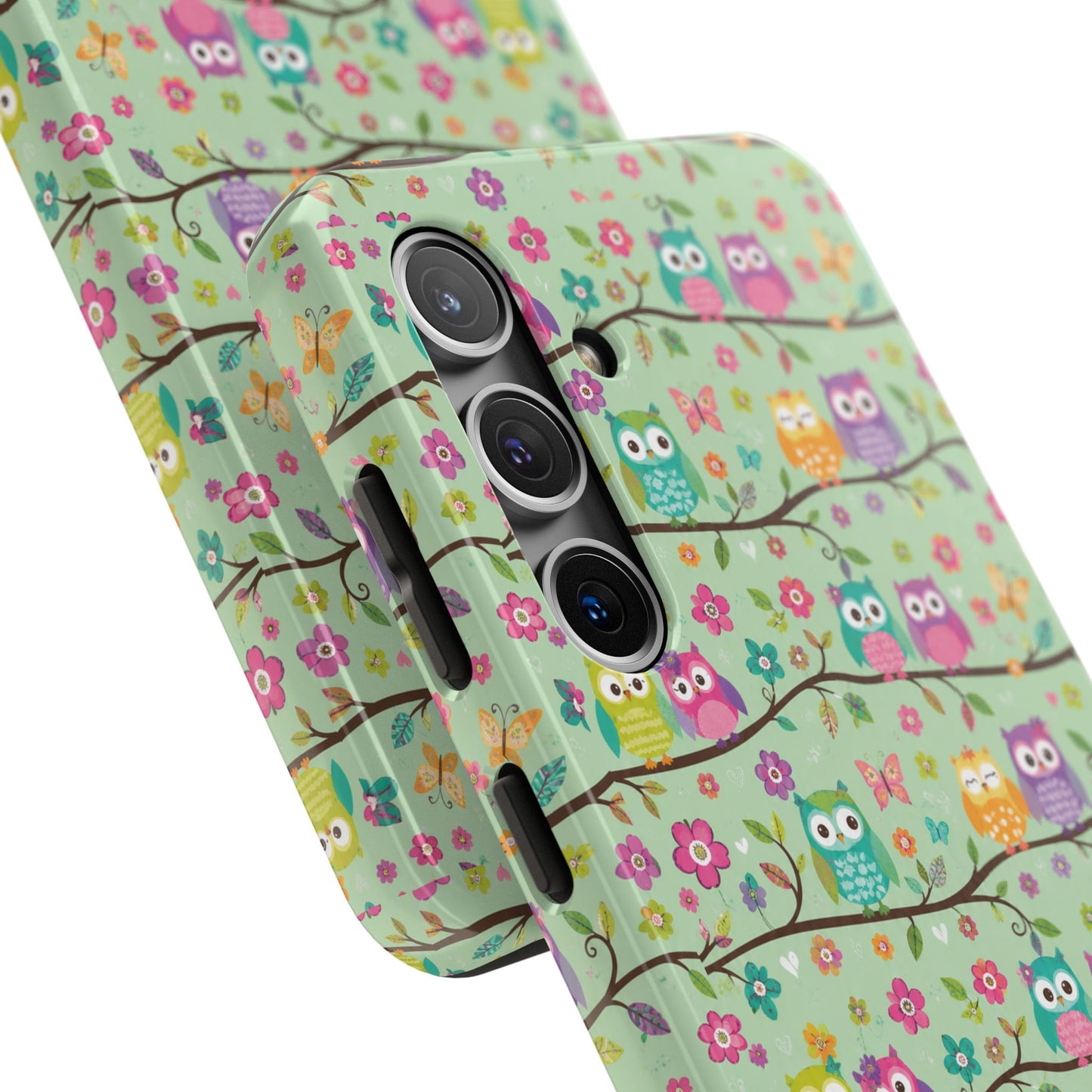 Cute Owl Pattern Tough Phone Case