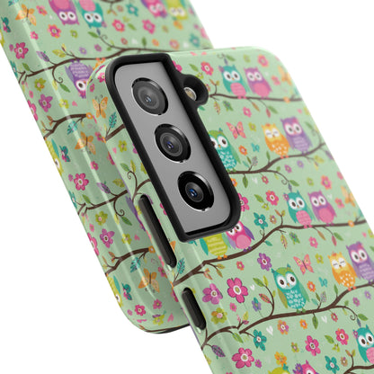 Cute Owl Pattern Tough Phone Case