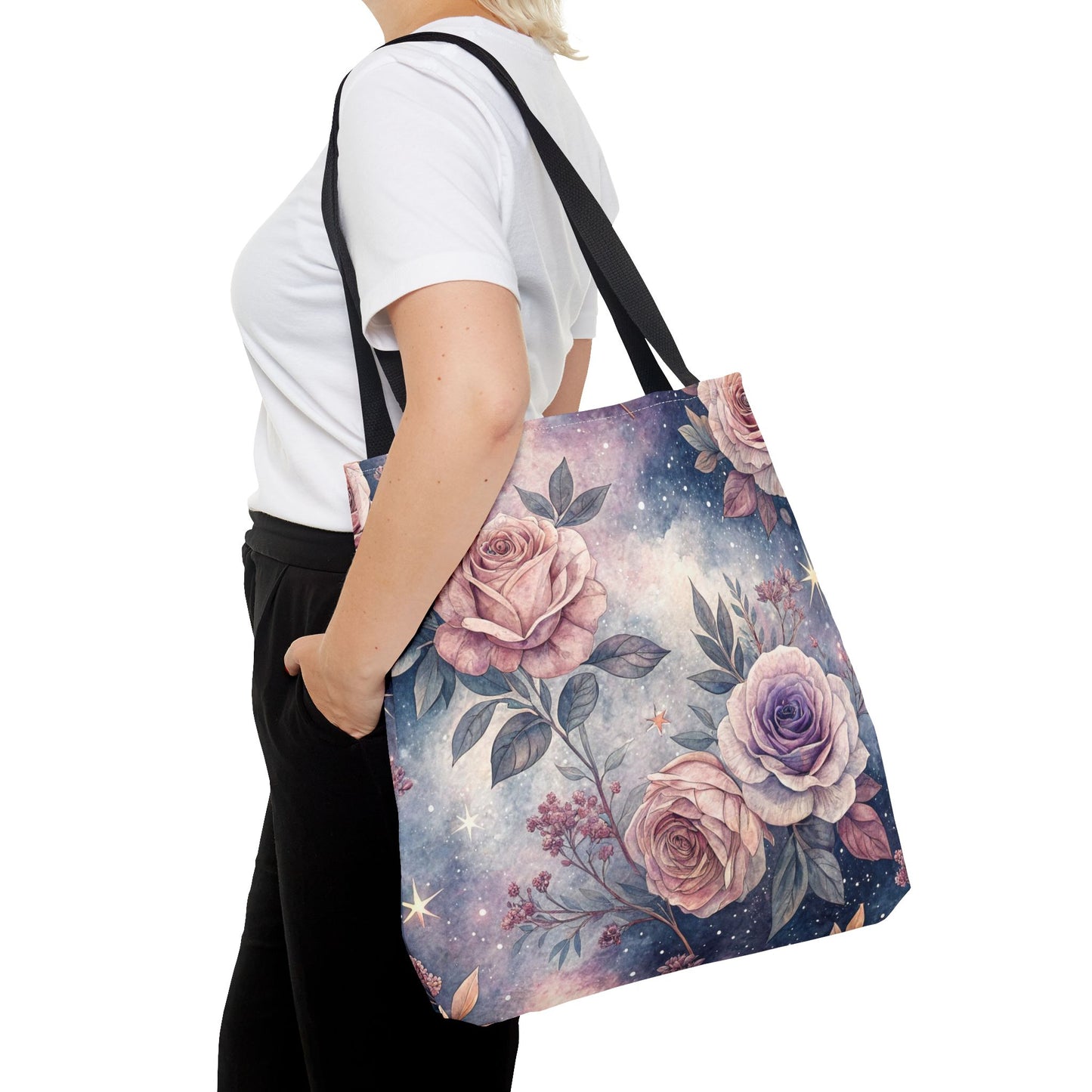 Floral Galaxy Tote Bag