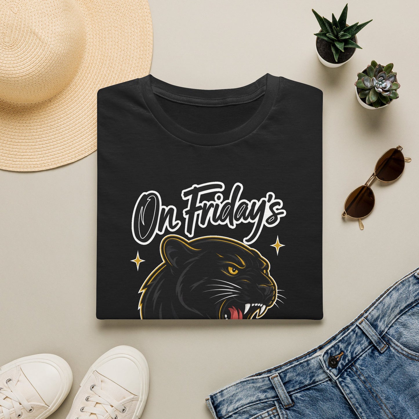 “On Friday’s We Wear Black & Gold” Panther Spirit Tee