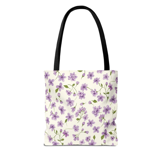 Floral Violet Vines Tote Bag
