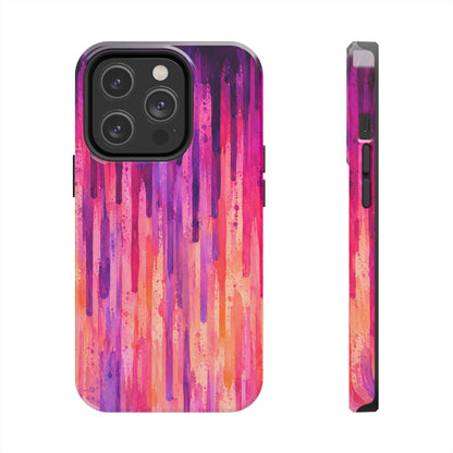 Abstract Pink & Purple Drip Tough Phone Case