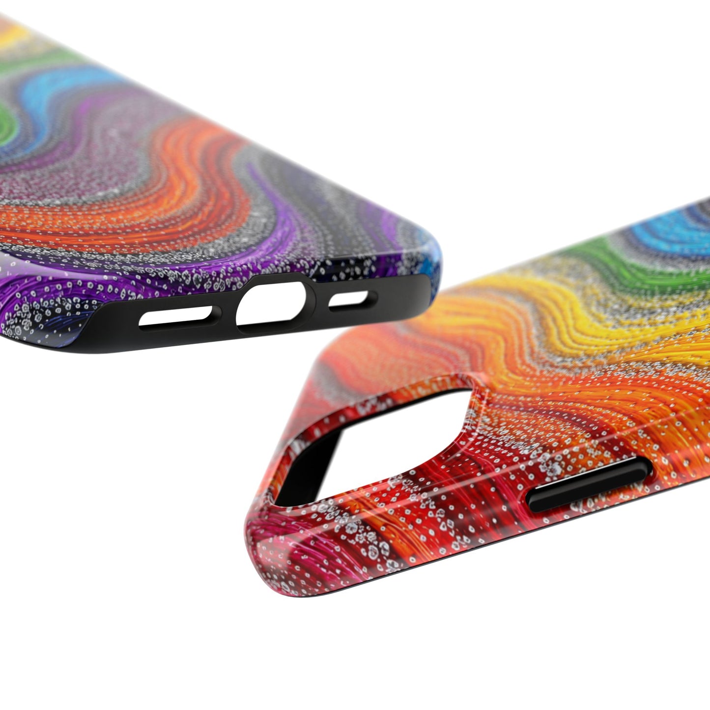 Rainbow Wave Tough Phone Case