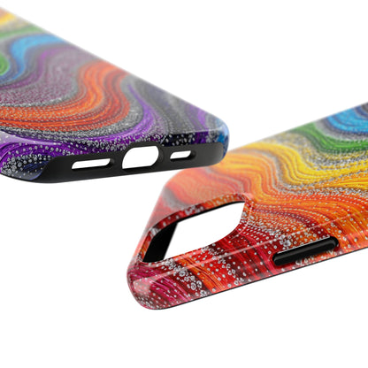 Rainbow Wave Tough Phone Case