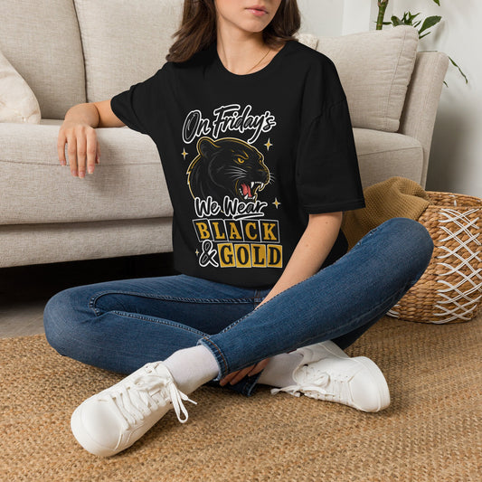 “On Friday’s We Wear Black & Gold” Panther Spirit Tee