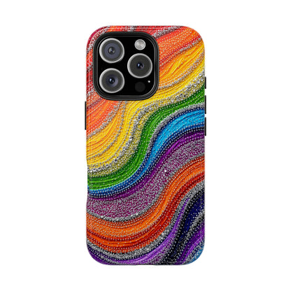 Rainbow Wave Tough Phone Case
